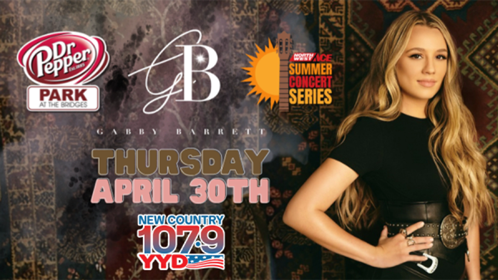 Win Tickets to GABBY BARRETT at Dr Pepper Park in 2026!