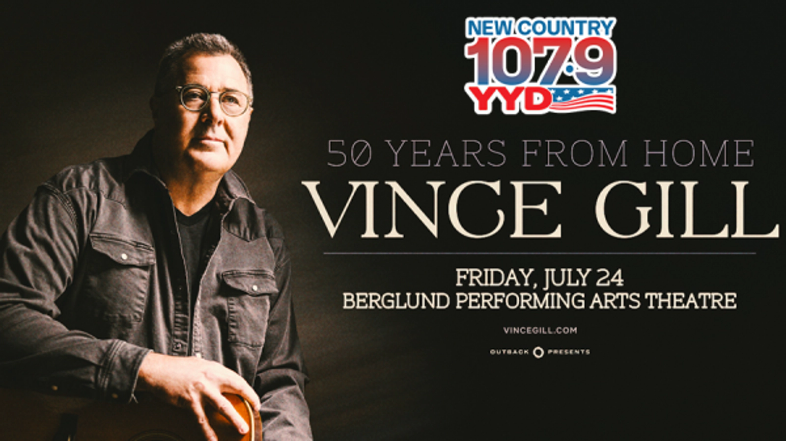 Win Tickets to VINCE GILL at Berglund Performing Arts Theatre!
