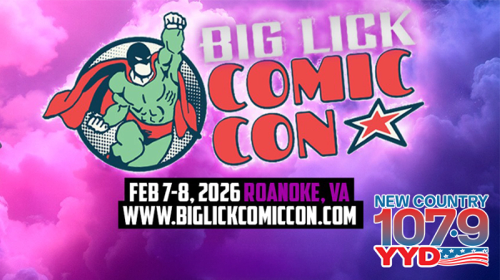 Win Weekend Passes To BIG LICK COMIC CON, Feb. 7-8!