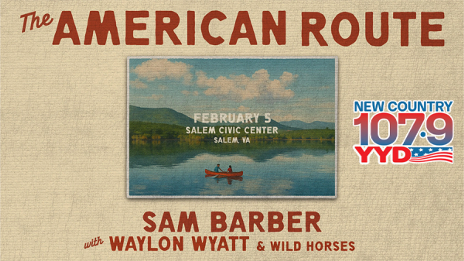 Win Tickets to SAM BARBER at Salem Civic Center!