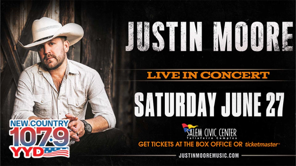 Win Tickets to JUSTIN MOORE at Salem Civic Center!