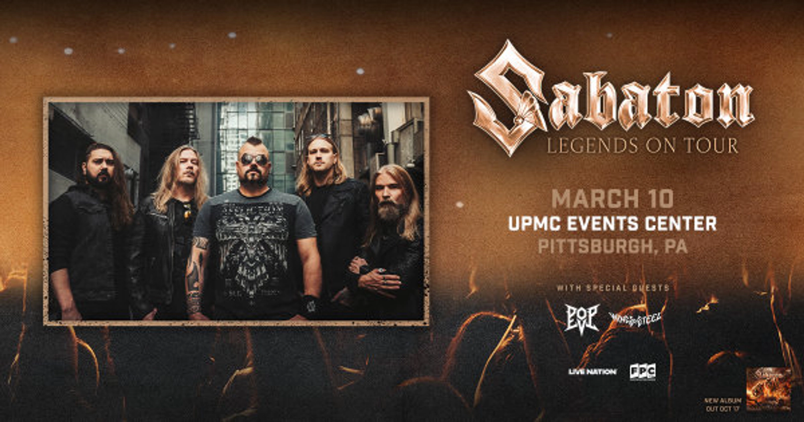 Win tickets to see Sabaton at the UPMC Events Center!