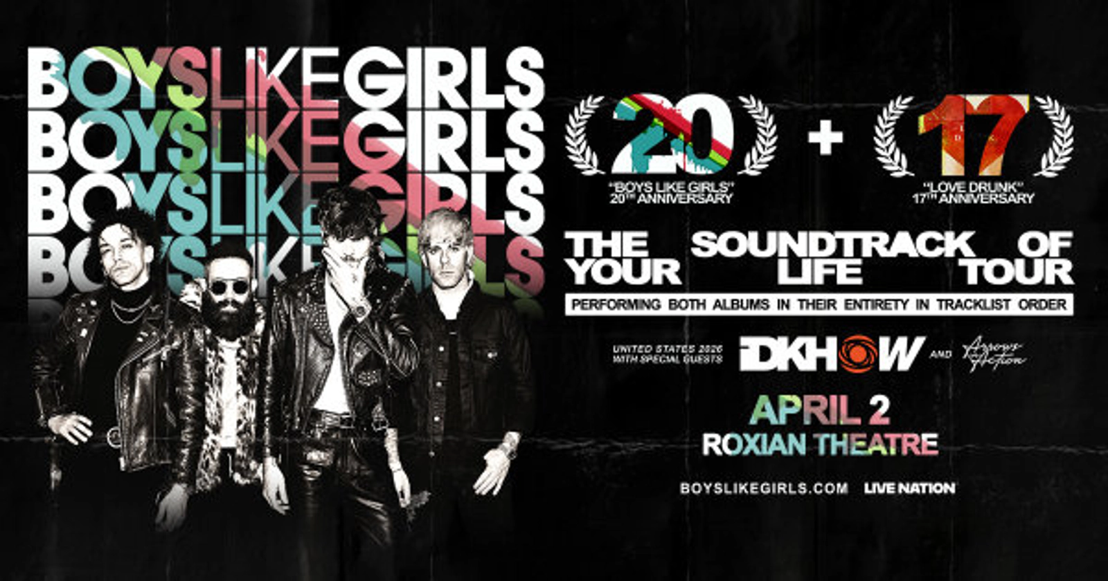 Win tickets to see Boys Like Girls at the Roxian Theatre!