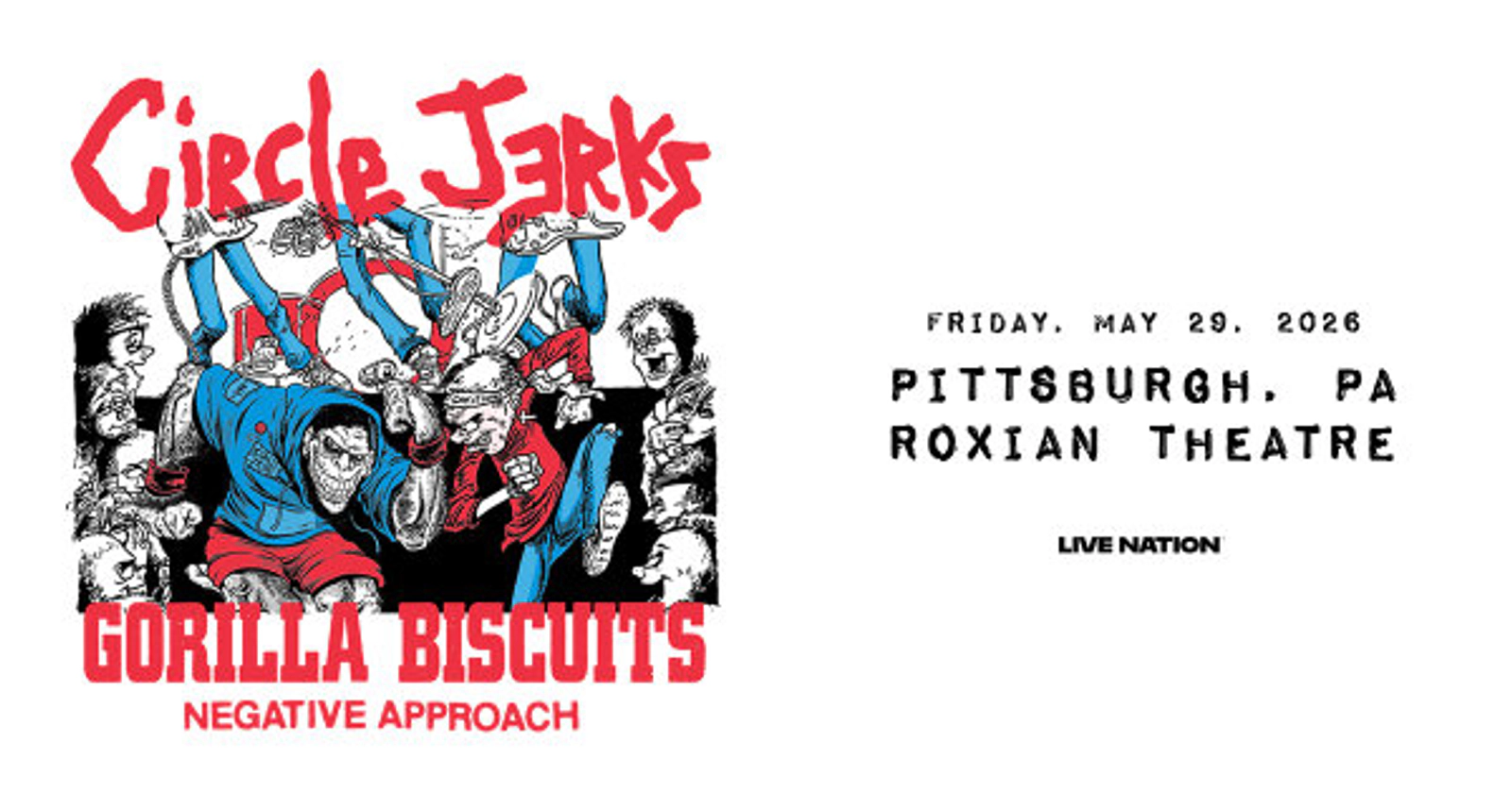 Win tickets to see Circle Jerks & Gorilla Biscuits at the Roxian Theatre!