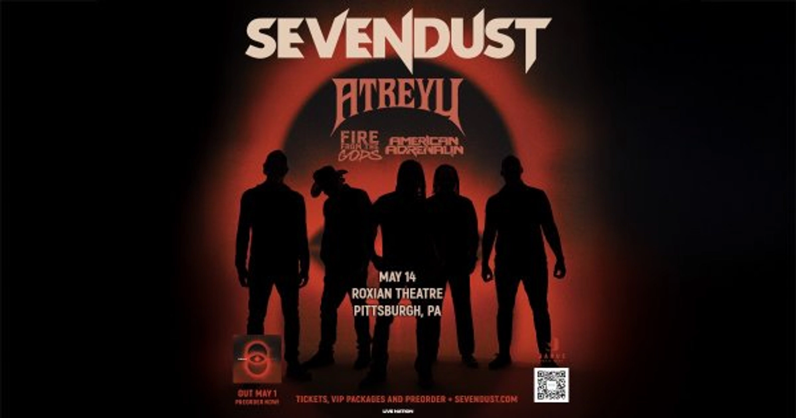 Win tickets to see Sevendust at the Roxian Theatre!