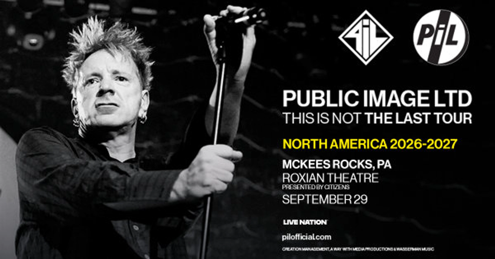 Win tickets to see Public Image Ltd. at the Roxian Theatre!