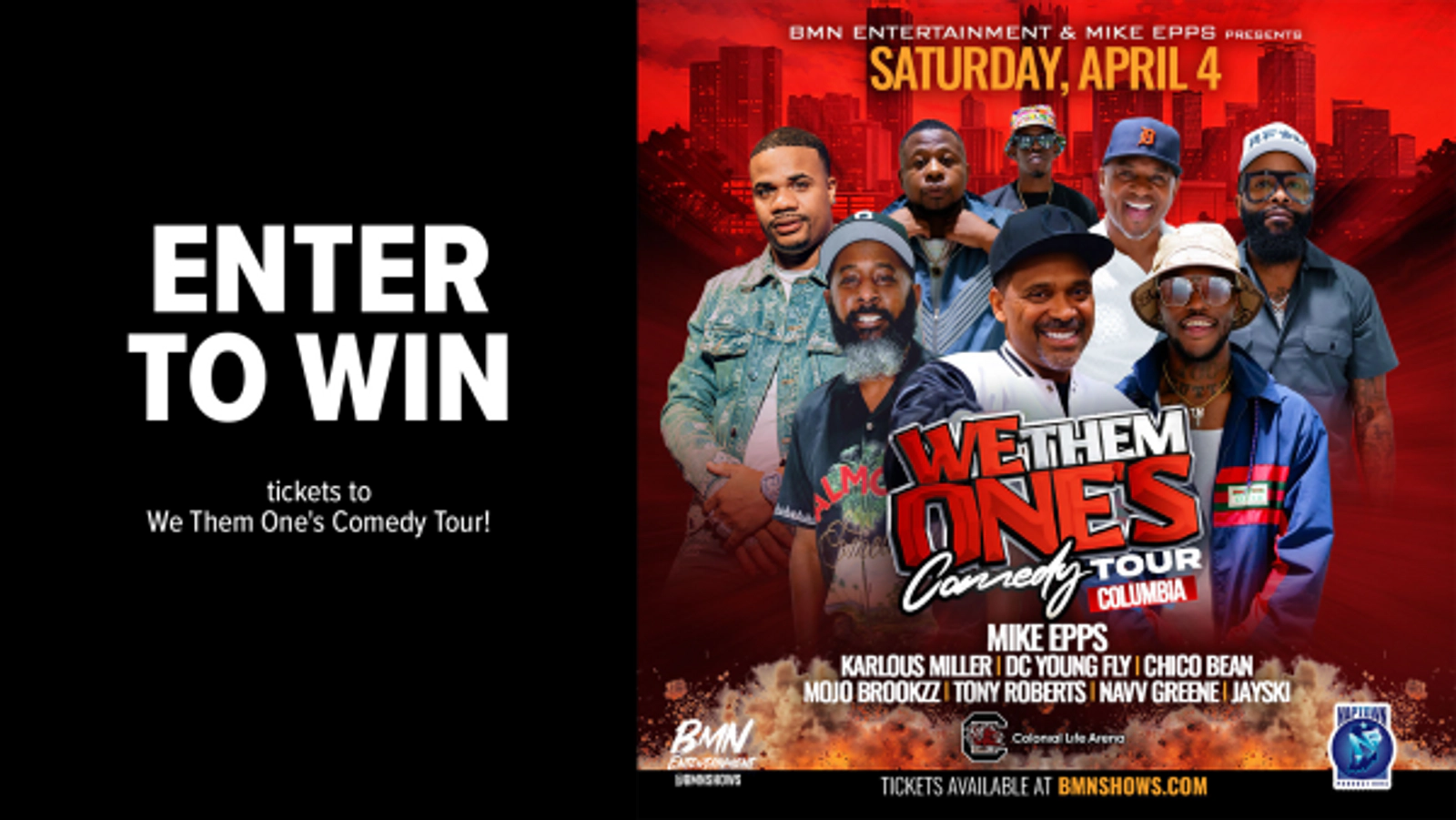 Enter to win tickets to We Them One's Comedy Tour!
