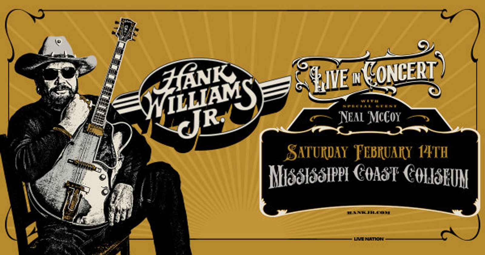 Win A Pair Of Tickets To See Hank Williams Jr In Biloxi On Valentine's Day!