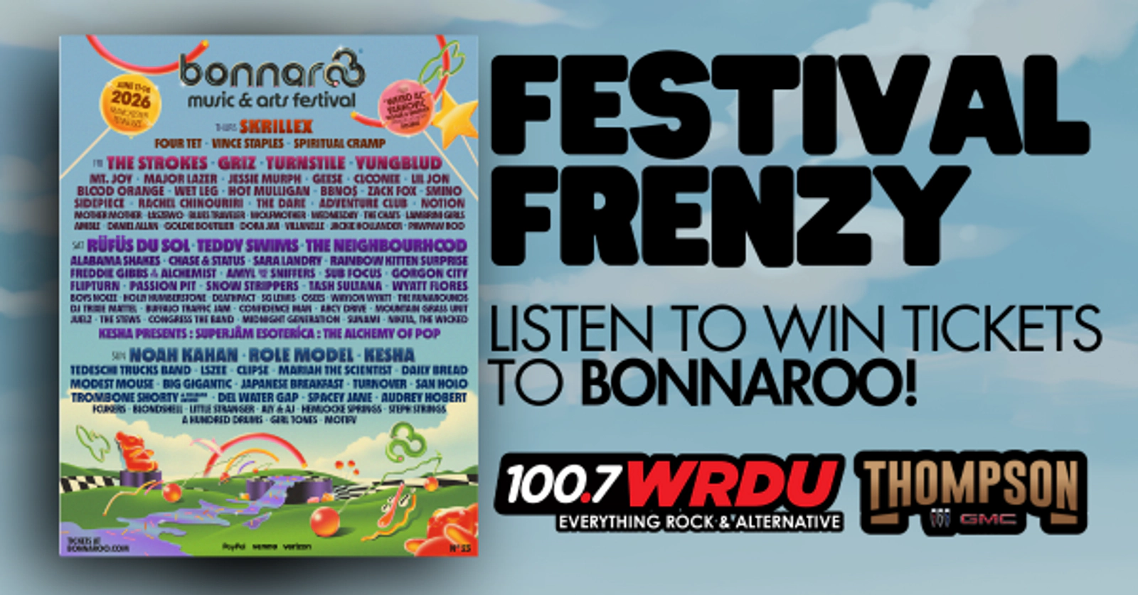 Listen To Win 100.7 RDU's Festival Frenzy 2026!