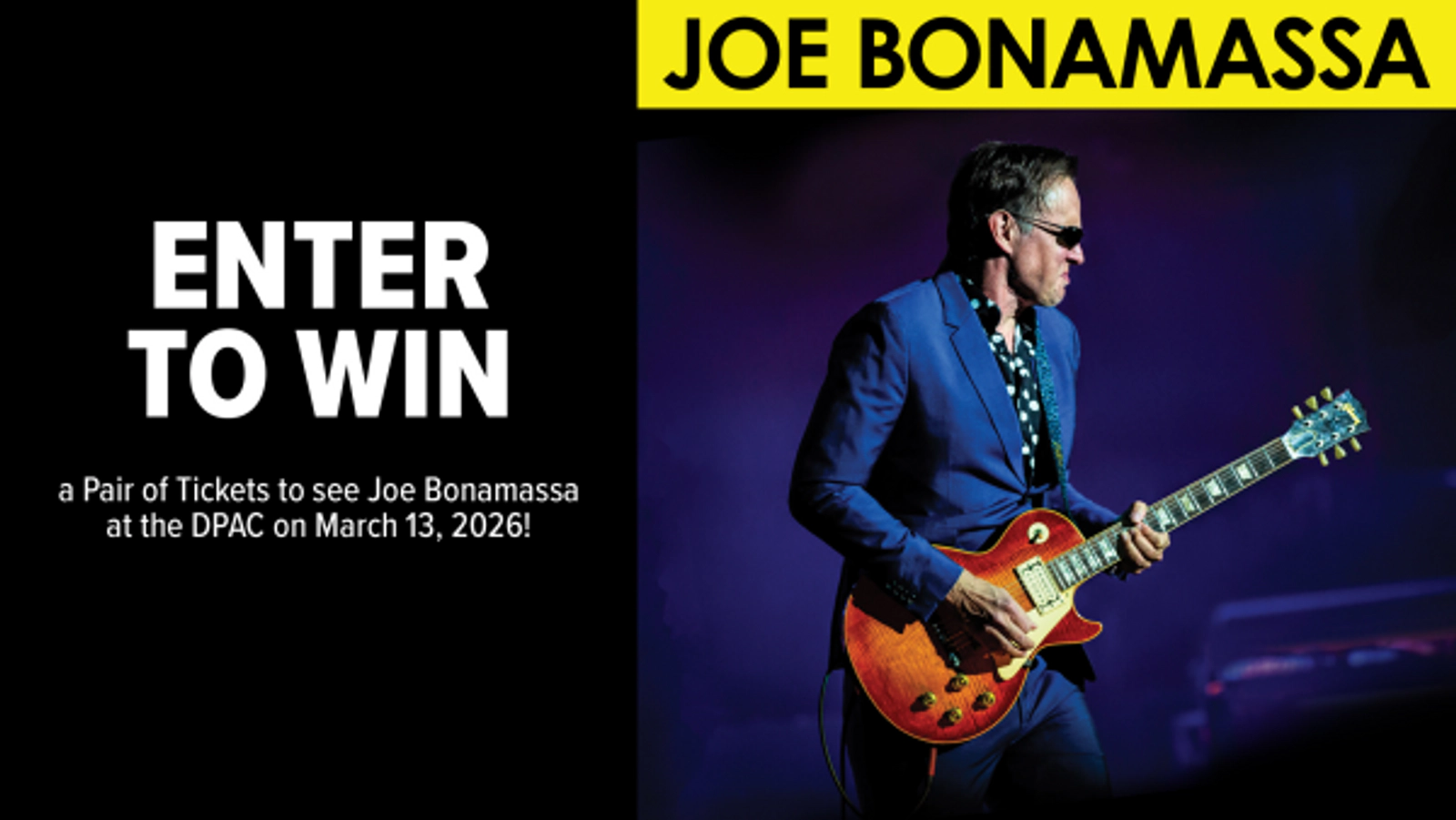 Enter to Win a Pair of Tickets to see Joe Bonamassa!