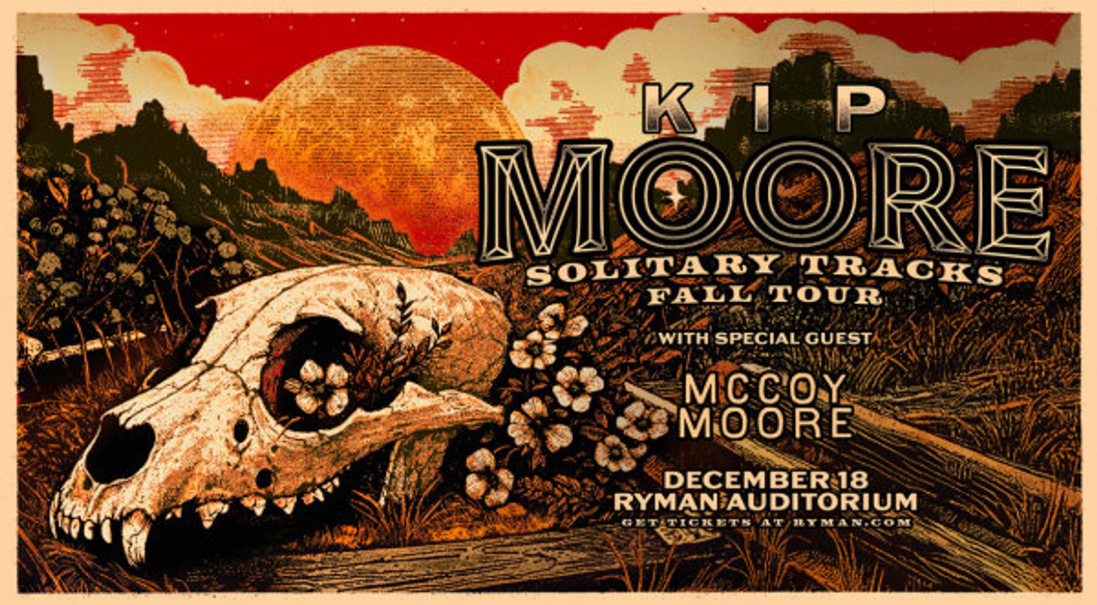 Kip Moore at The Ryman on Dec 18