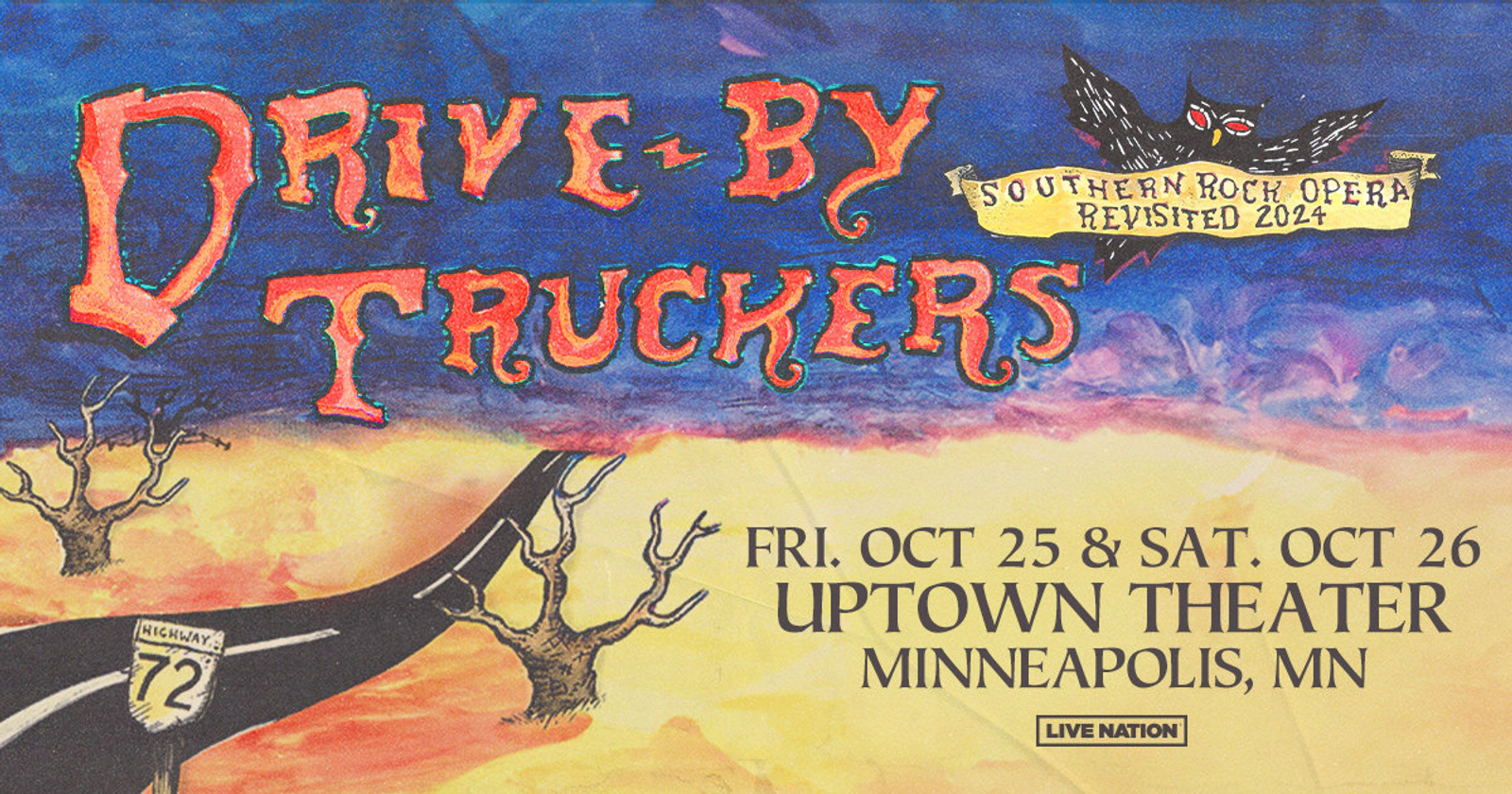 Win Drive by Truckers Tickets for 10.26.24 K102 K102