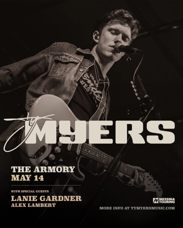 Win 2 tickets to see Ty Myers May 14th at The Armory