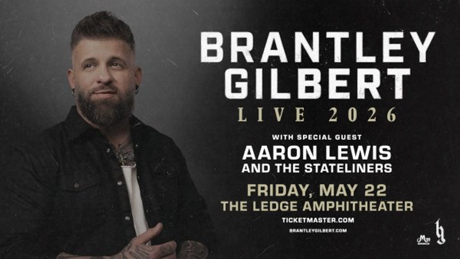 Enter to win 2 tickets to see Brantley Gilbert at The Ledge Amphitheatre on May 22nd