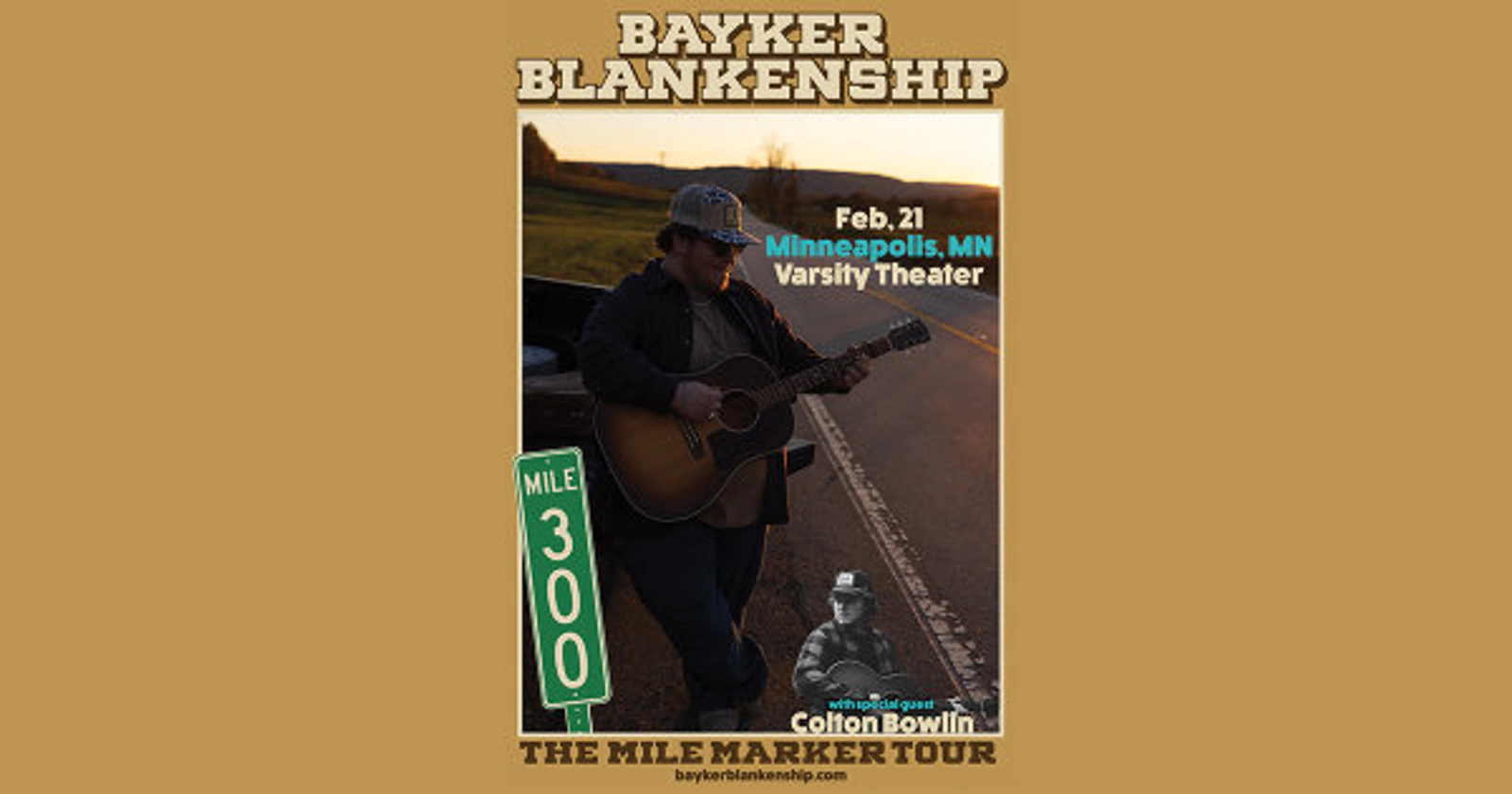 Win 2 tickets to see Bayker Blankenship on Feb 21st