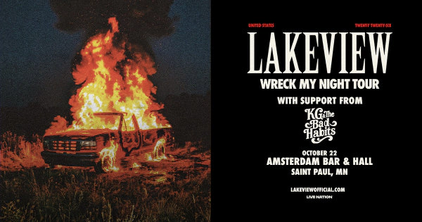Win 2 tickets to Lakeview at Amsterdam Ballroom on 10/22