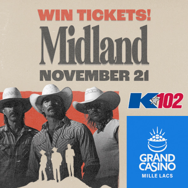 Win 2 tickets to Midland at Grand Casino Mille Lacs on Nov 21st