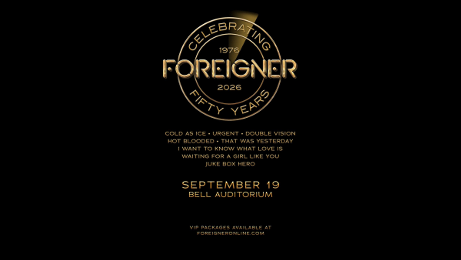 Win tickets for Foreigner at The Bell