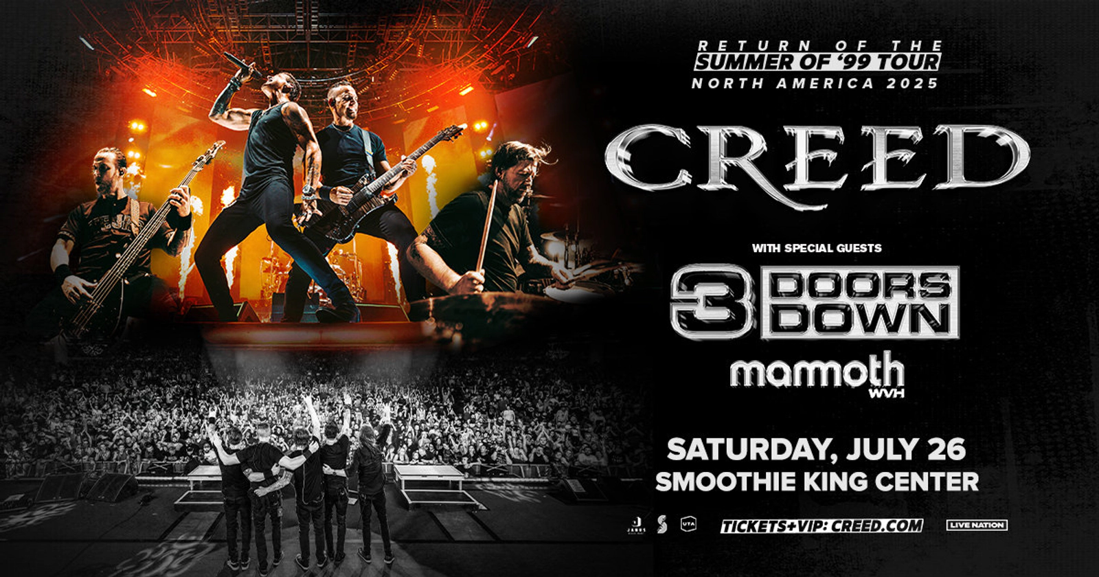 Win Tickets to See Creed 'Summer of '99 Tour' at the Smoothie King