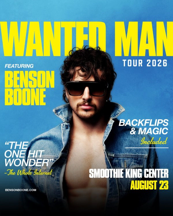 Win Tickets to Benson Boone at the Smoothie King Center on August 23, 2026!