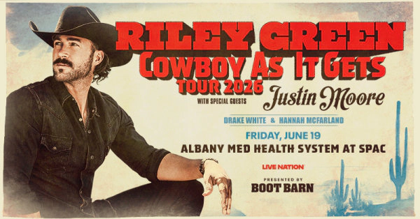 Enter for your chance to see Riley Green LIVE at SPAC!