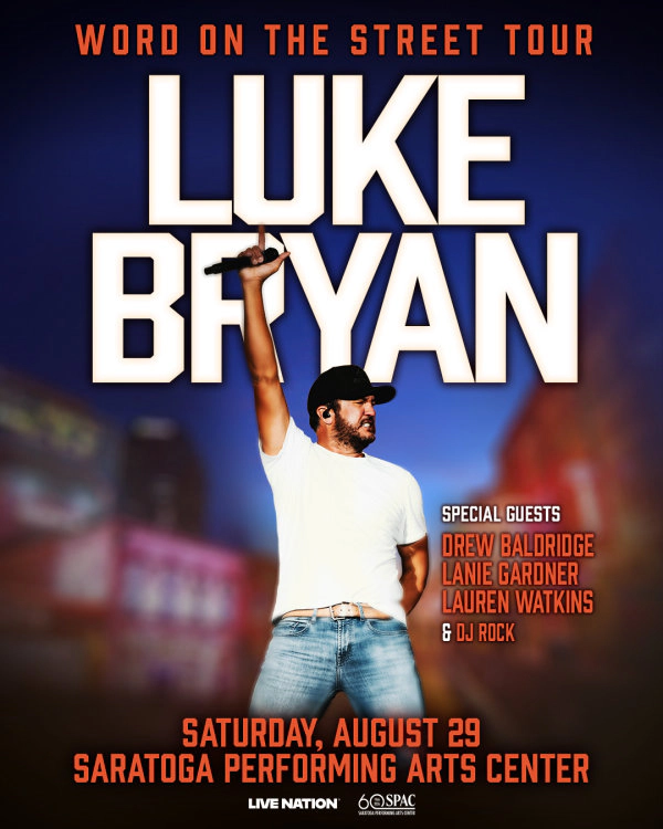 Enter for your chance to see Luke Bryan perform LIVE at Saratoga Performing Arts Center!