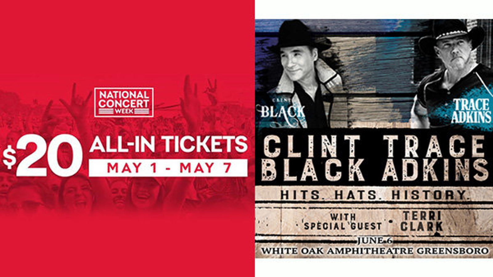   Live Nation National Concert Week: Clint Black & Trace Adkins    - Thumbnail Image