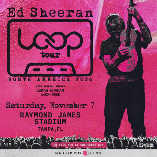Your Chance To Win Tickets To Ed Sheeran In Tampa!