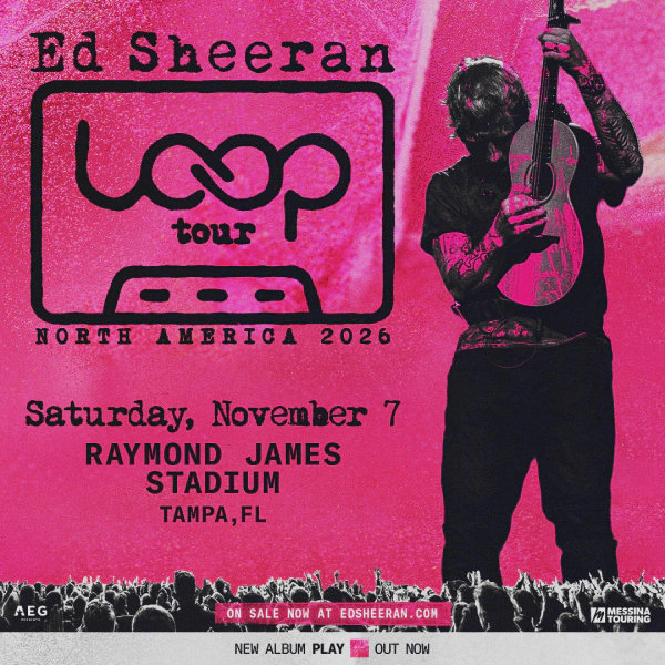 Your Chance To Win Tickets To Ed Sheeran In Tampa!
