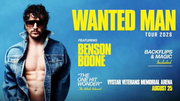 Win Tickets To Benson Boone At VyStar Veterans Memorial Arena