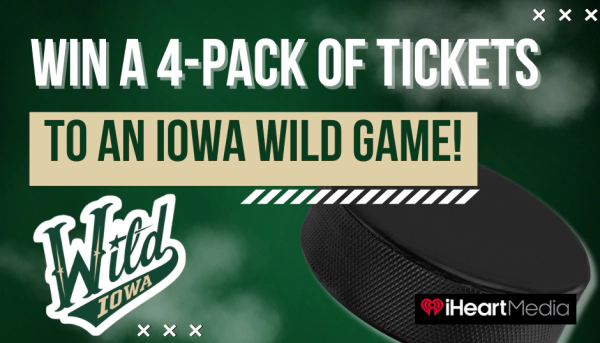 Win a 4-pack of tickets to an Iowa Wild game!