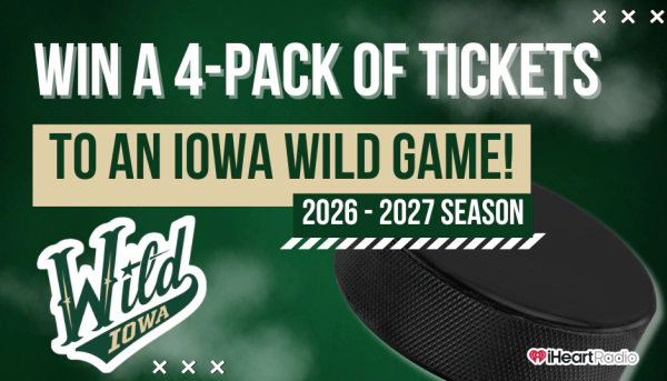 Win a 4-pack of tickets to an Iowa Wild game!