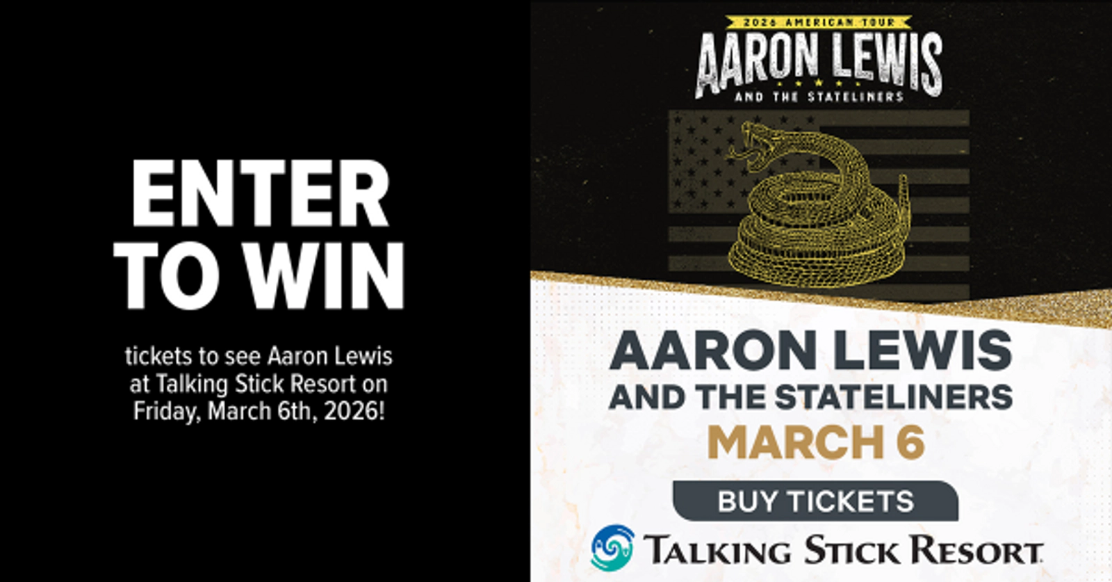 Win Tickets to See Aaron Lewis at Talking Stick Resort!