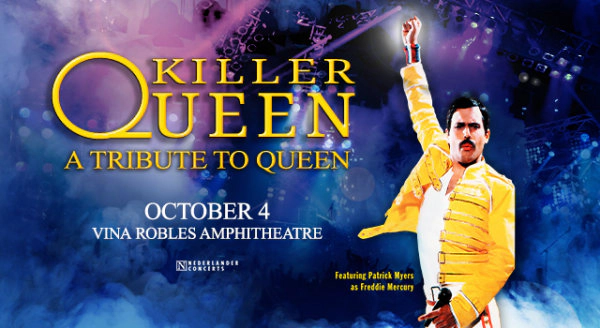 Killer Queen: A Tribute to Queen at the Vina Robles Amphitheatre Oct 4th