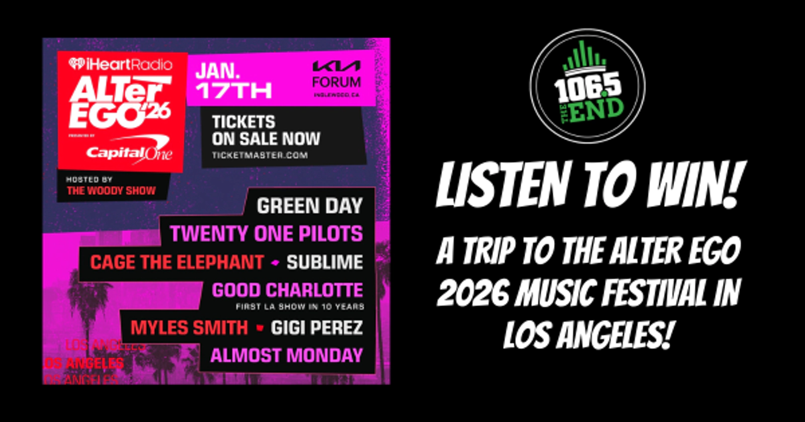 Win a Trip to the iHeartRadio Alter Ego Music Festival from 106.5 the End!