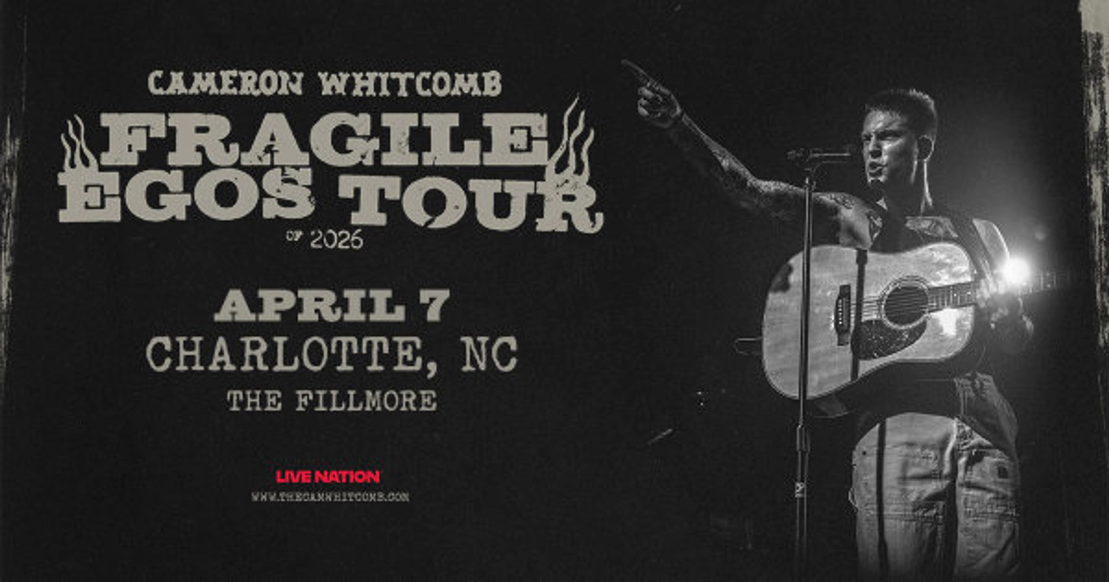 Enter to Win Tickets to Cameron Whitcomb at The Fillmore!