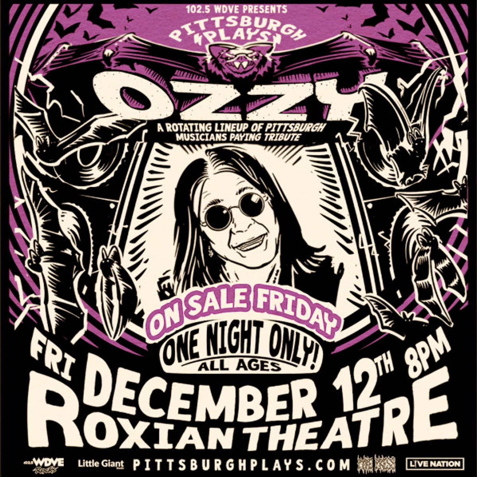 Win tickets to see Pittsburgh Plays Ozzy at the Roxian Theatre!