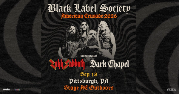 Win tickets to see Black Label Society at Stage AE Outdoors!