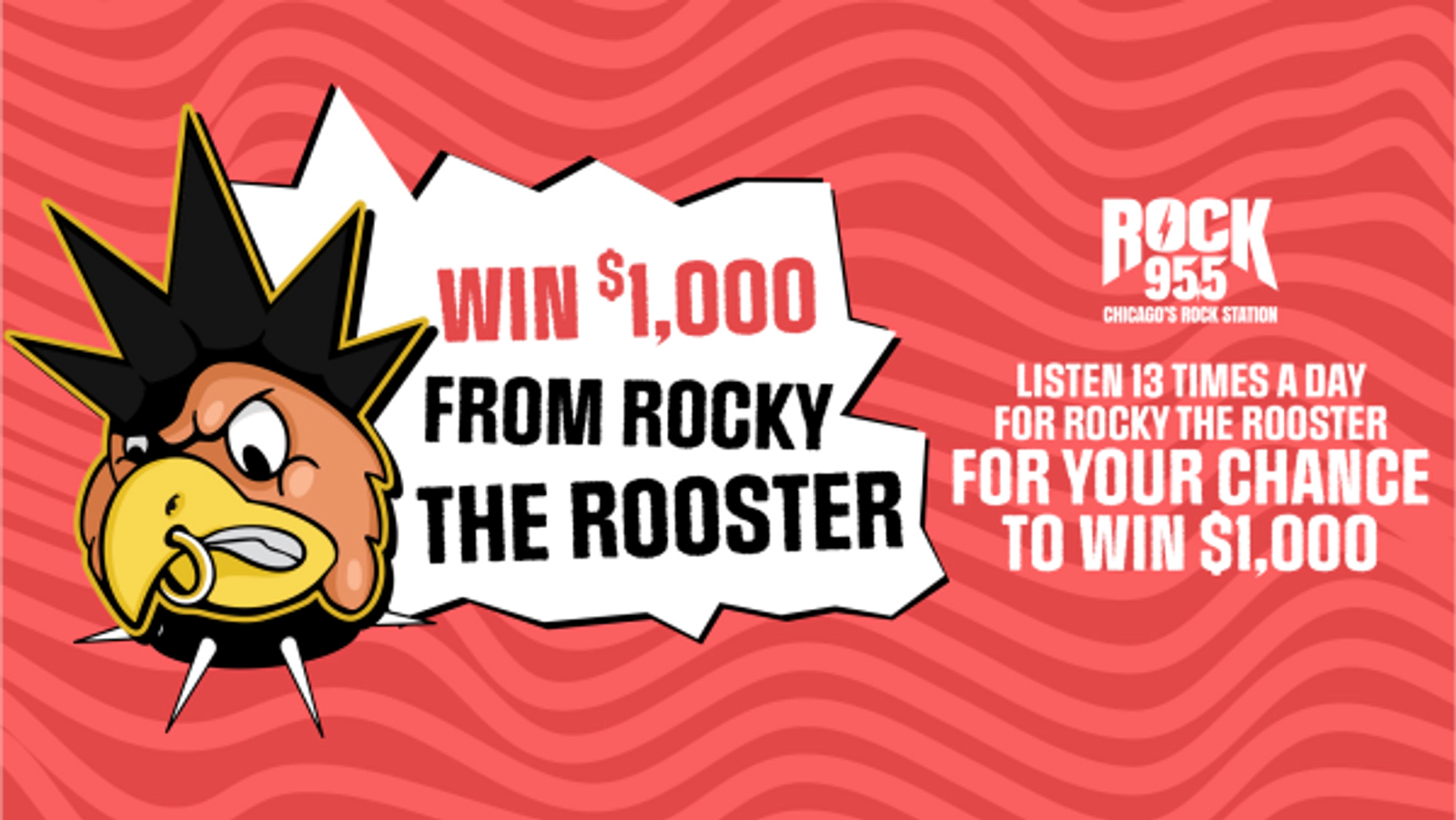 Win $1,000 From Rocky The Rooster