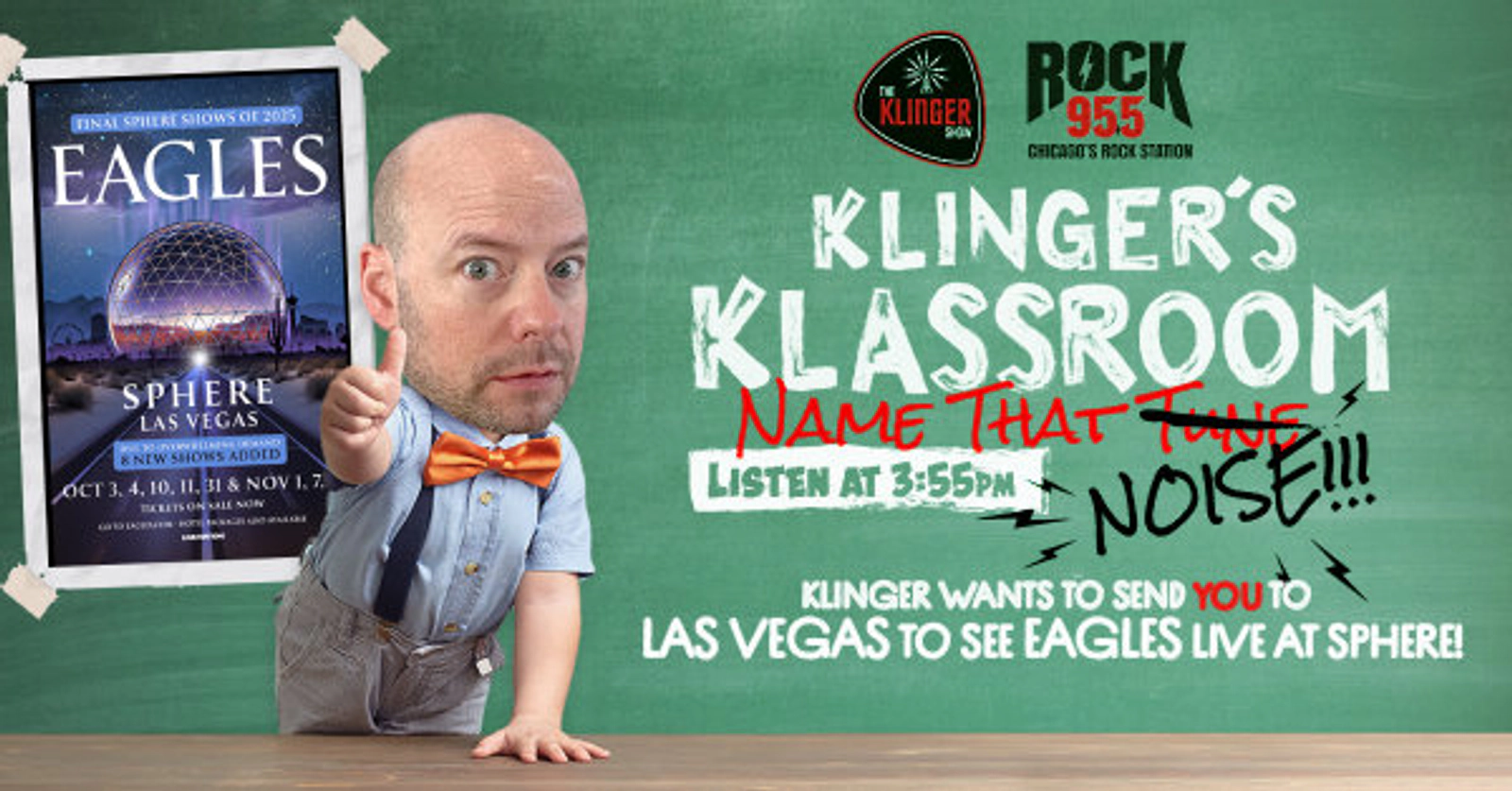 You Could Win A Trip To Las Vegas To See Eagles At Sphere - In Klinger's Klassroom