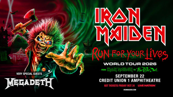 Win Tickets To Iron Maiden: Run For Your Lives World Tour 2026
