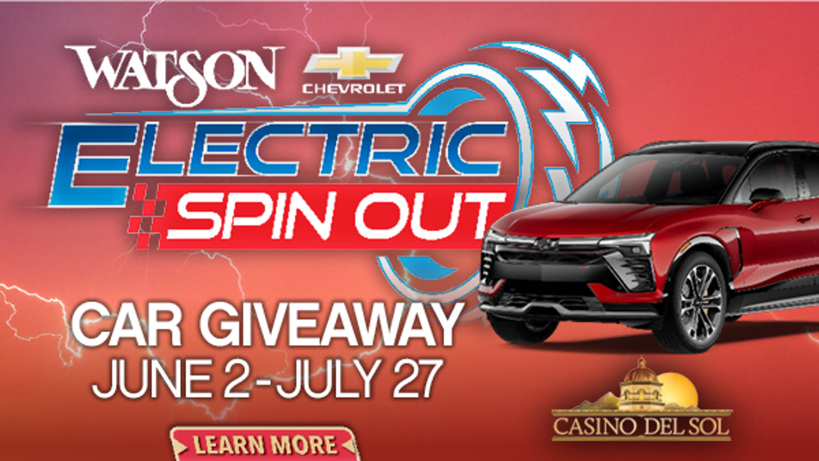 Win with Casino Del Sol's Electric Spin Out - Thumbnail Image