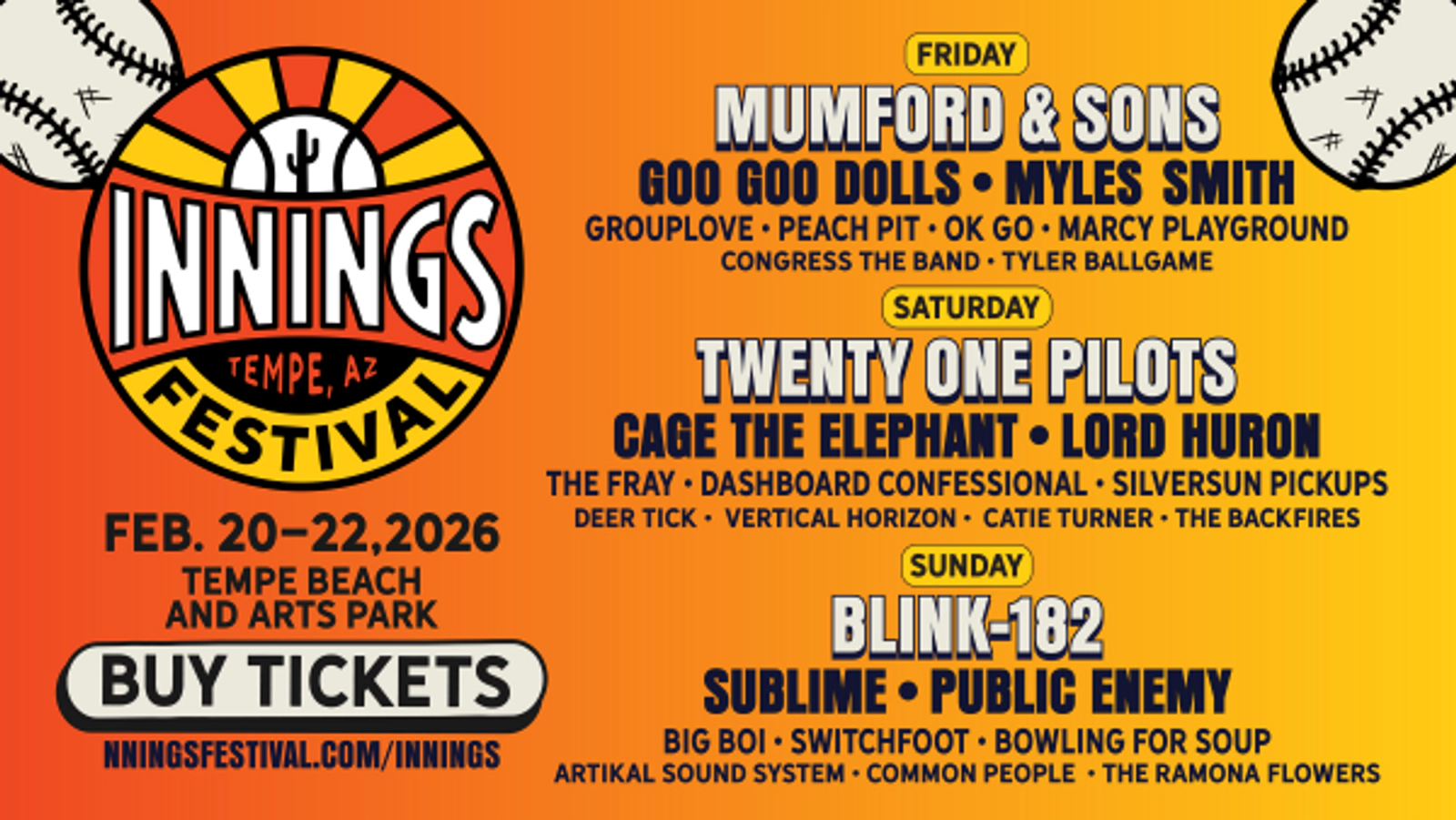 Win 3-Day Passes to Innings Fest 2026!