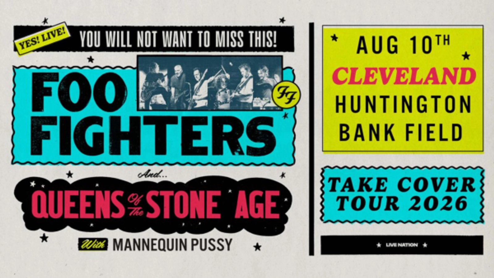 Win tickets to see Foo Fighters at Huntington Stadium in Cleveland!
