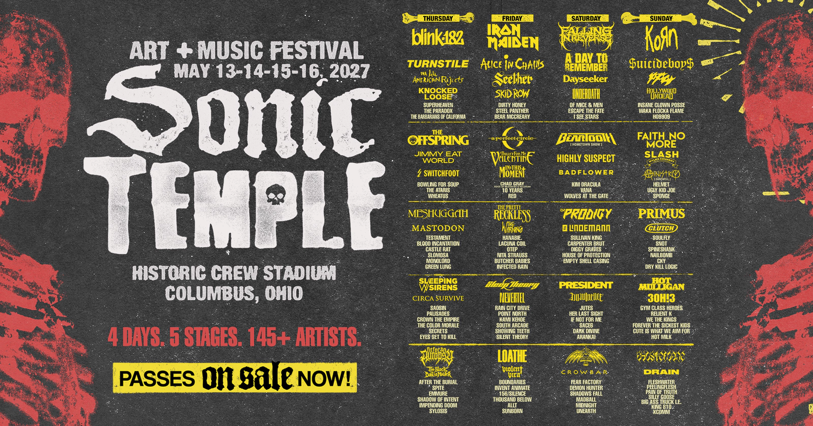 Win 4-Day GA Sonic Temple Tickets!