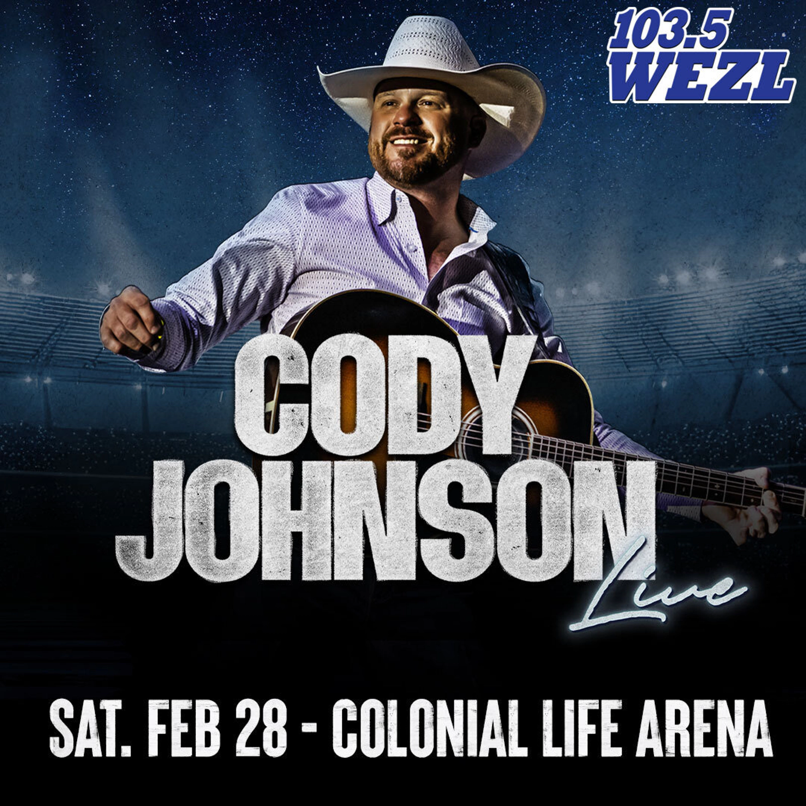 Win Tickets to Cody Johnson LIVE @ Colonial Life Arena 2/28/26