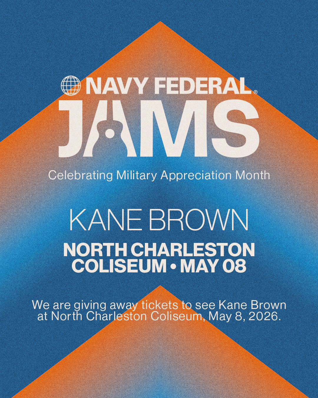 Win tickets to see Kane Brown-Navy Federal Jams at the North CHS Coliseum!