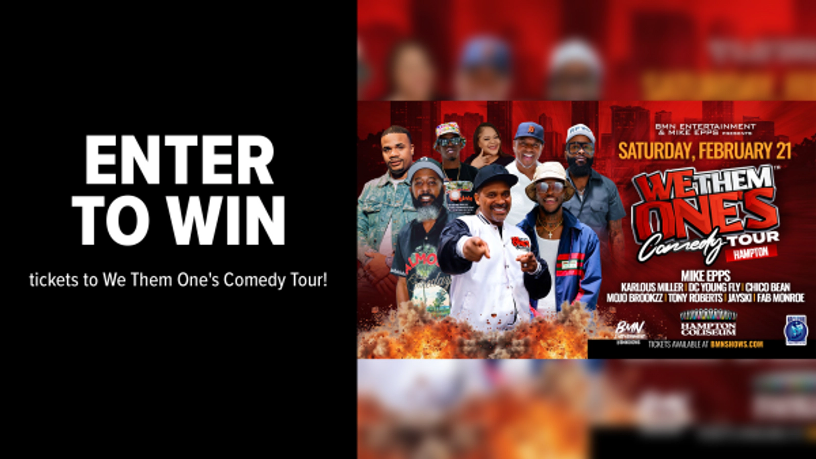Enter to win tickets to We Them One's Comedy Tour!