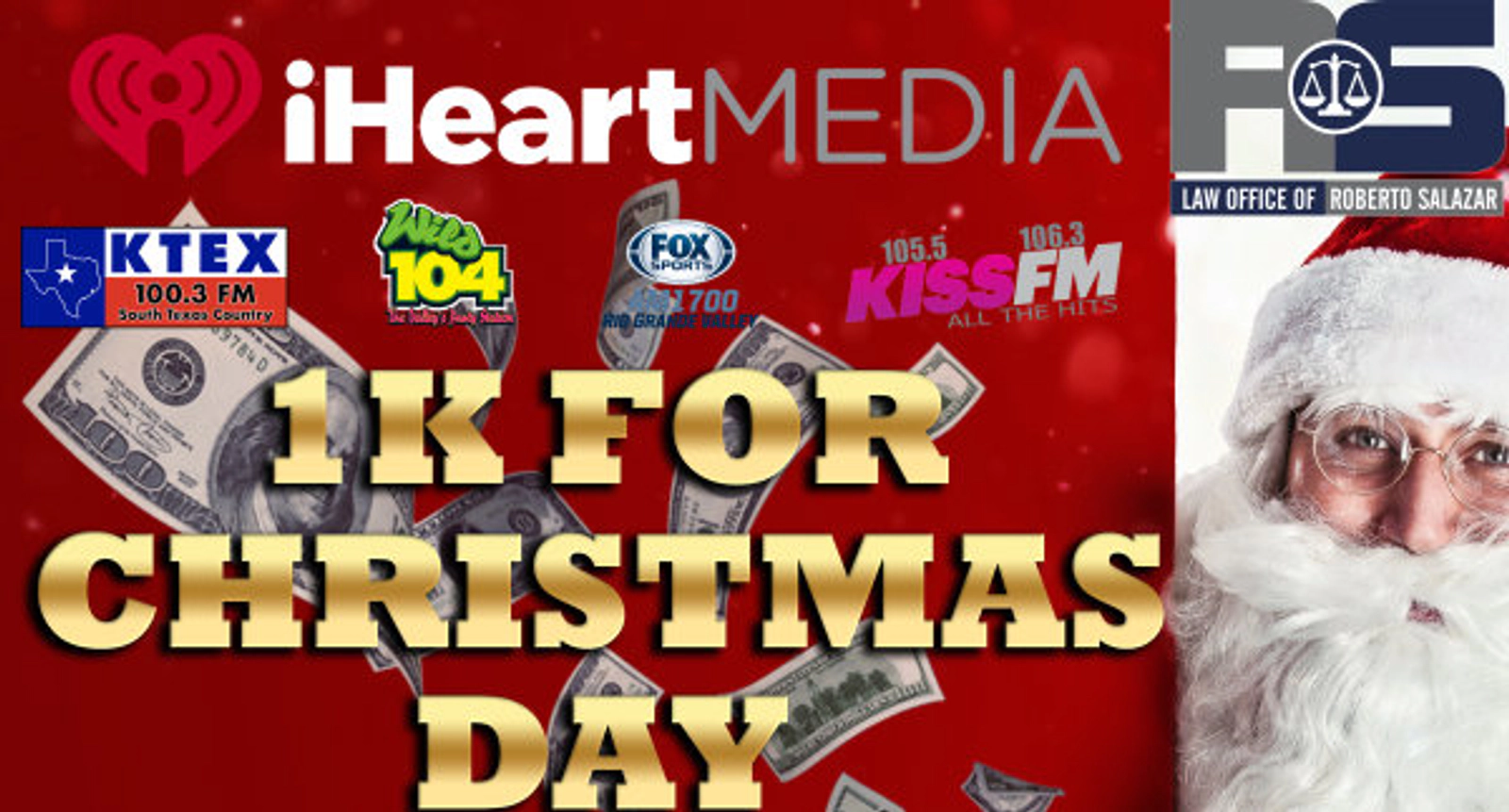 Enter for a chance to win 1k for Christmas Day