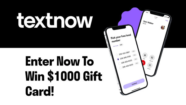 Win a $1,000 Gift Card from iHeart & TextNow
